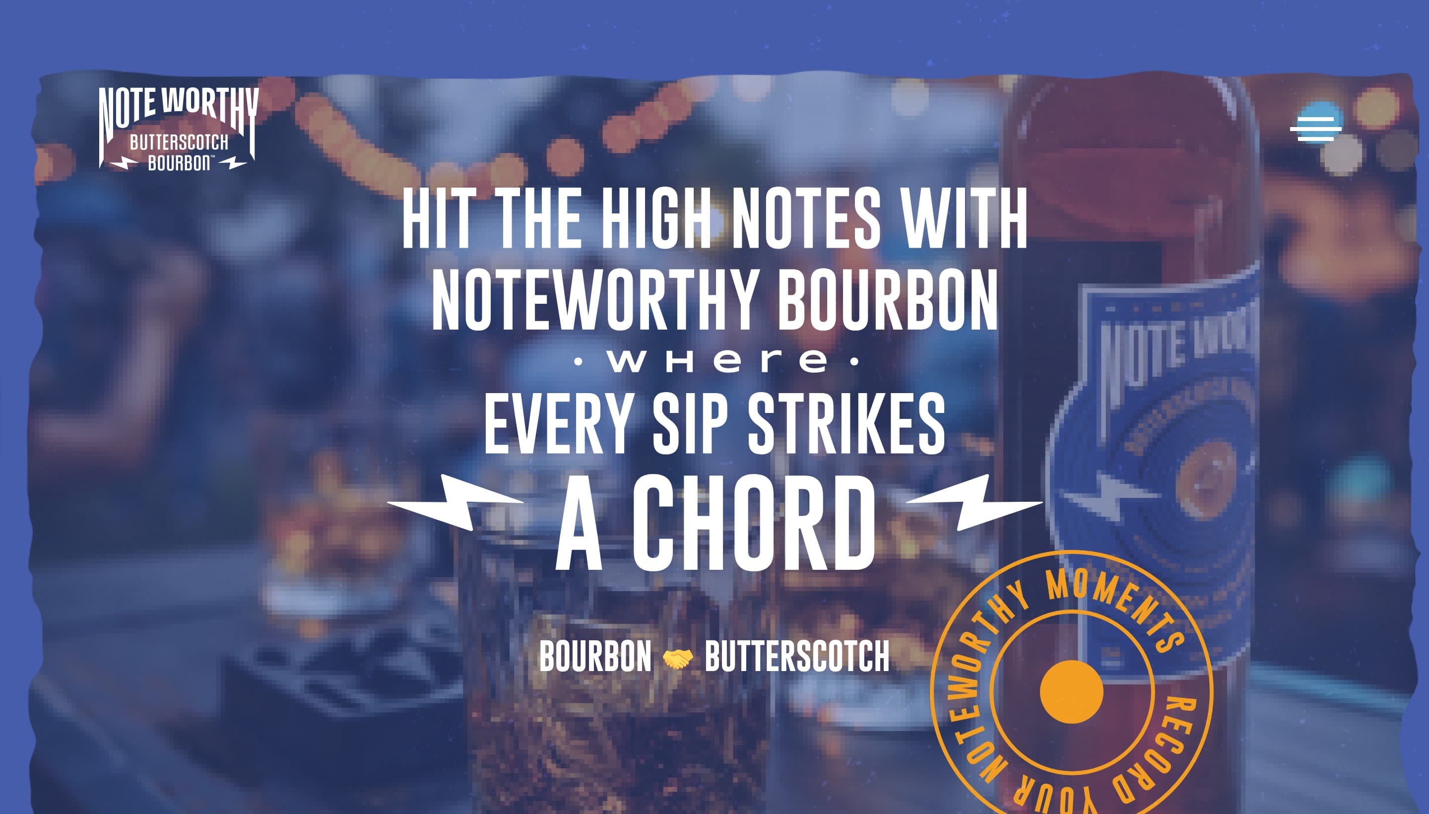 Noteworthy Bourbon website homepage
